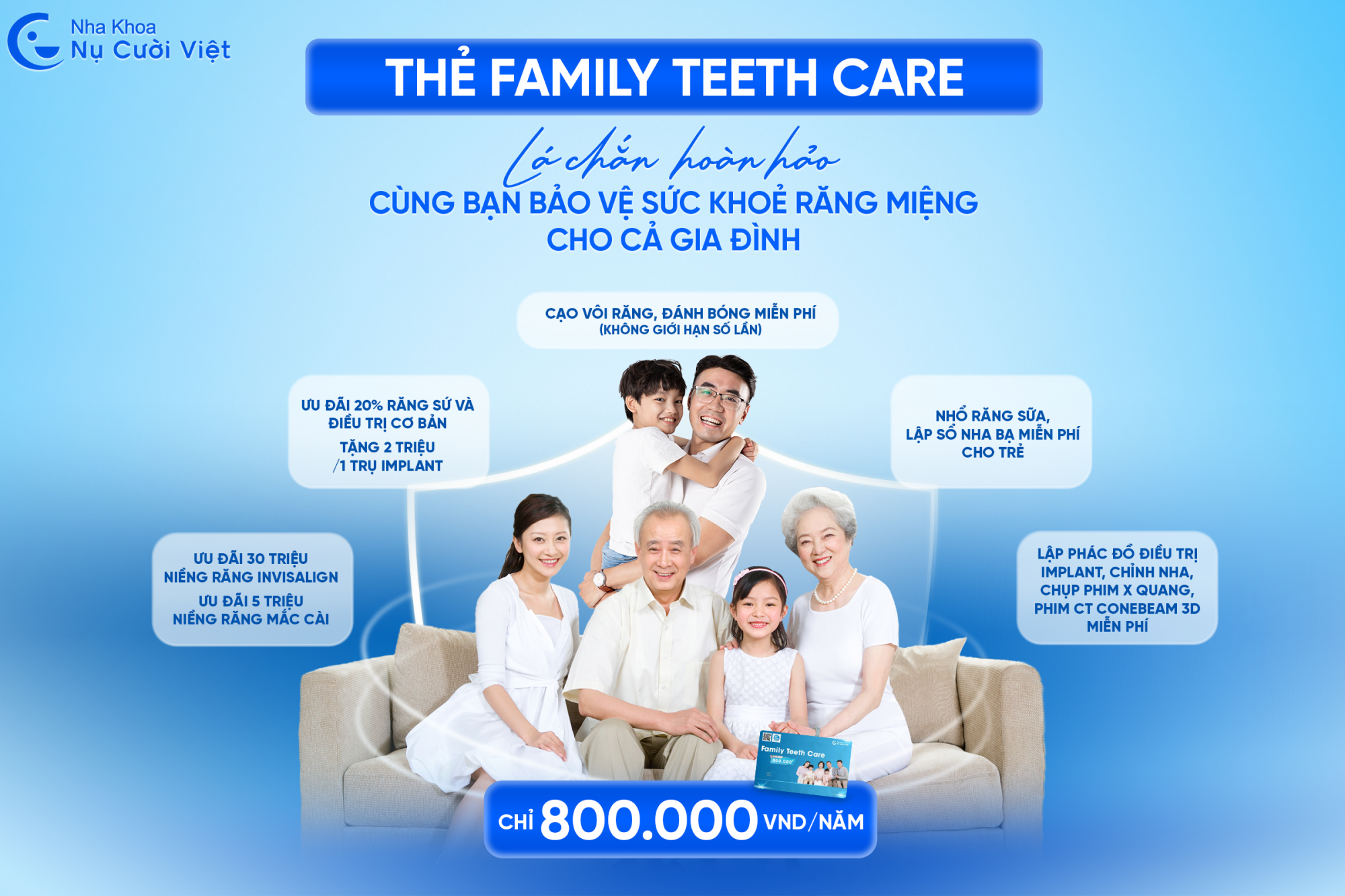 Nụ Cười Việt - THẺ FAMILY TEETH CARE