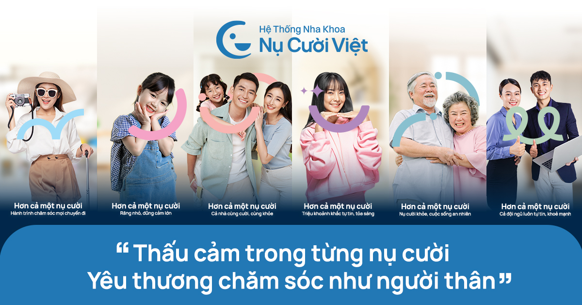 bộ nhận diện mới nha khoa nụ cười việt