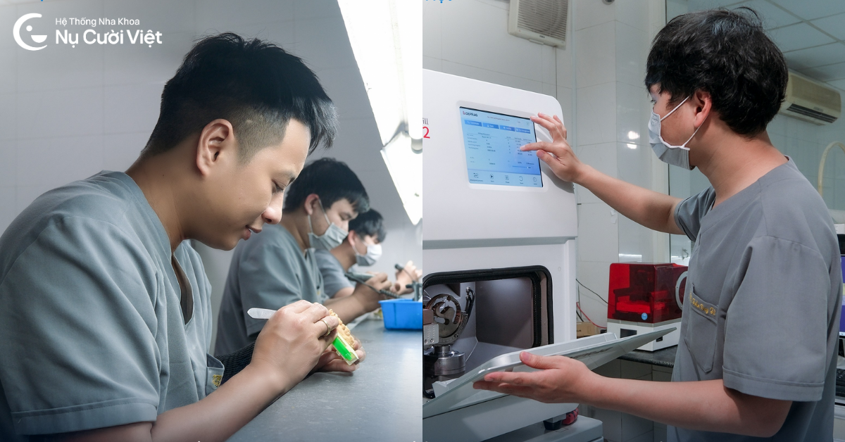 quy trình chế tác răng sứ phục hình trên implant