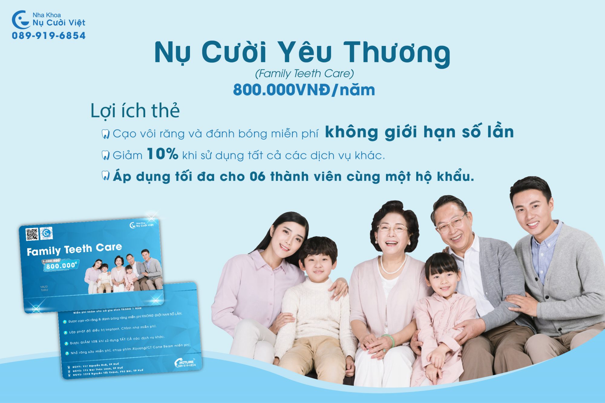 Nụ Cười Việt - THẺ FAMILY TEETH CARE
