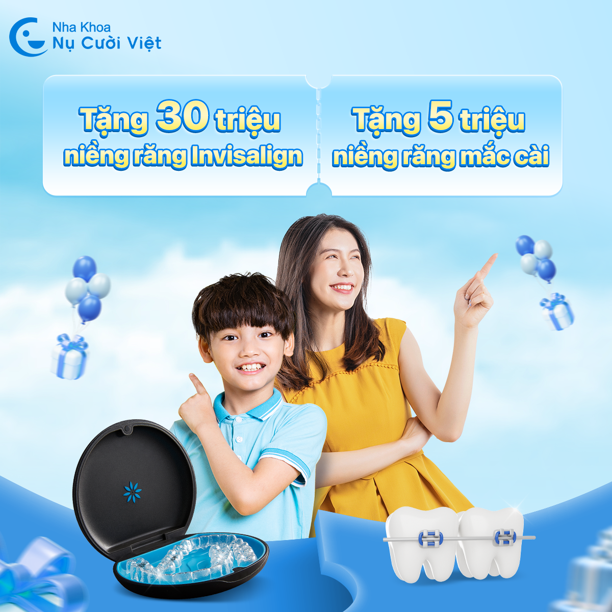 ngàn ưu đãi, vạn tri ân, đại tiệc sinh nhật nha khoa Nụ Cười Việt