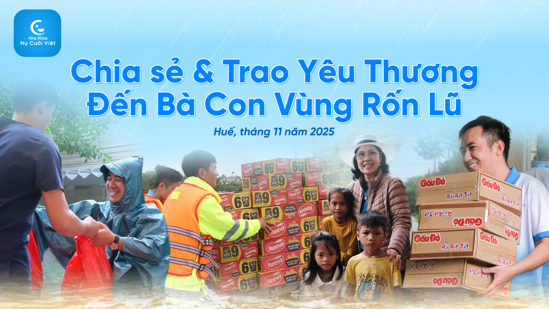 nha khoa nụ cười việt hỗ trợ bà con lũ lụt huế